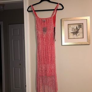 Marled Crochet Hi-Low Bebe Dress
